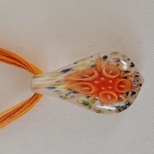 Stunning Unique Blown Glass Necklace